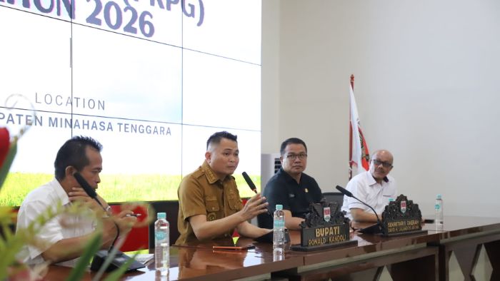 Bupati Ronald Kandoli Pimpin Rapat Perdana PKPG 2026 di Minahasa Tenggara