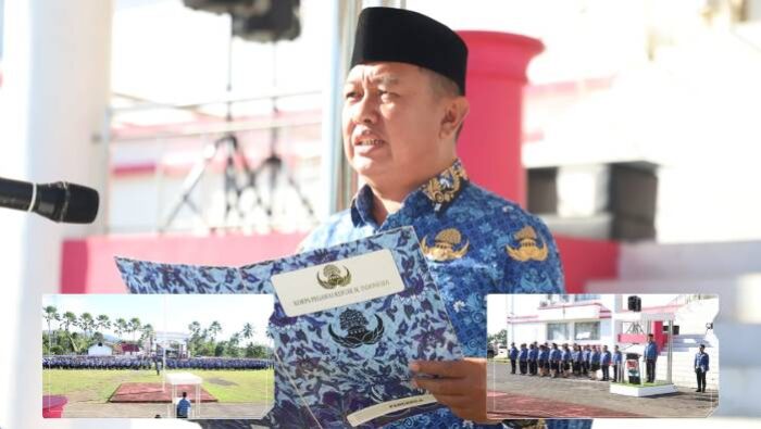 Wabup Fredy Tuda Tekankan Integritas ASN di Apel KORPRI