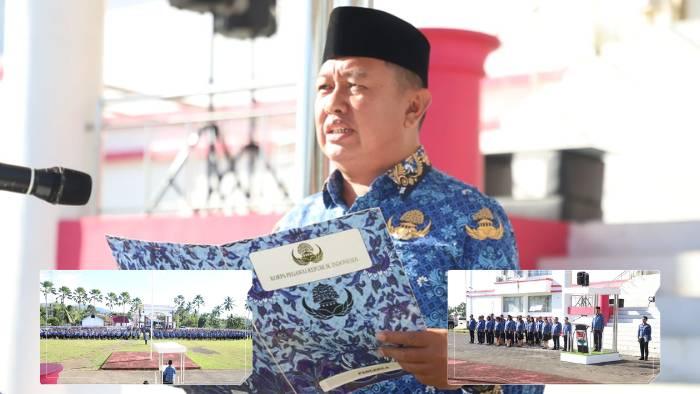Wabup Fredy Tuda Tekankan Integritas ASN di Apel KORPRI