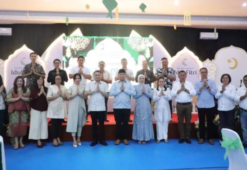 Bupati Ronald Kandoli Pererat Silaturahmi Idul Fitri Bersama Polres Mitra
