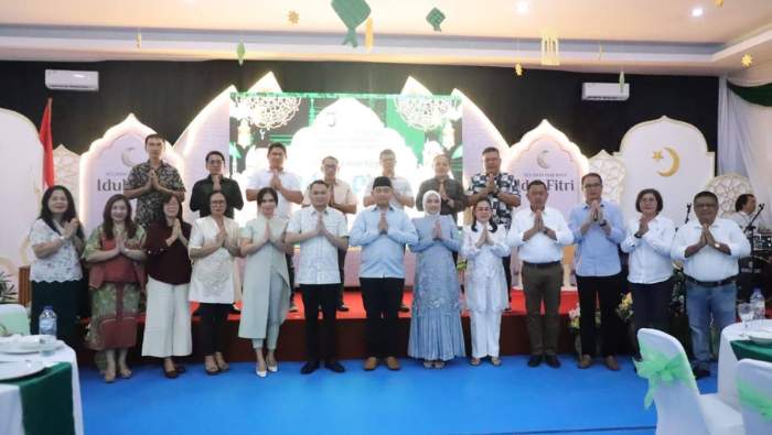 Bupati Ronald Kandoli Pererat Silaturahmi Idul Fitri Bersama Polres Mitra
