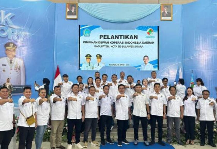 Pengurus Dekopinda Minahasa Tenggara 2026-2030 Resmi Dilantik di Graha Gubernuran Sulut