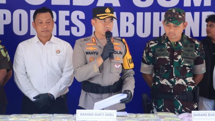 Sinergi Berantas Narkoba, Dandim 0209/LB Hadiri Pemusnahan Barang Bukti di Polres Labuhanbatu
