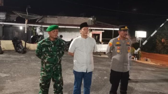 Koramil 12/LP dan Polsek Sungai Kanan Terapkan Pengamanan Terpadu Malam Takbiran