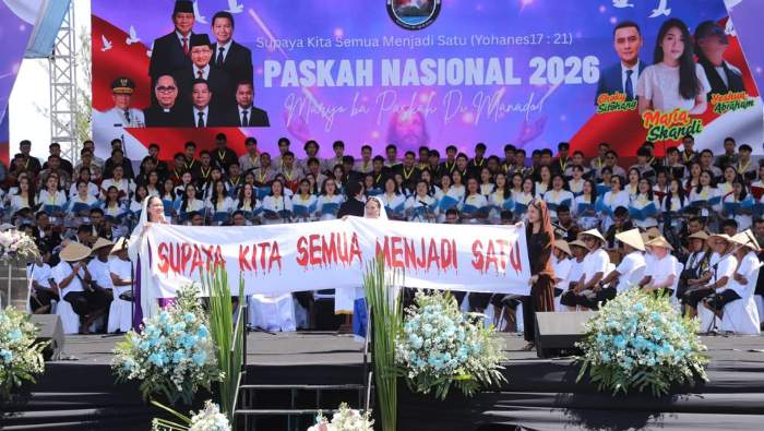Bupati Ronald Kandoli Hadiri Paskah Nasional, Tegaskan Nilai Iman dan Kebersamaan