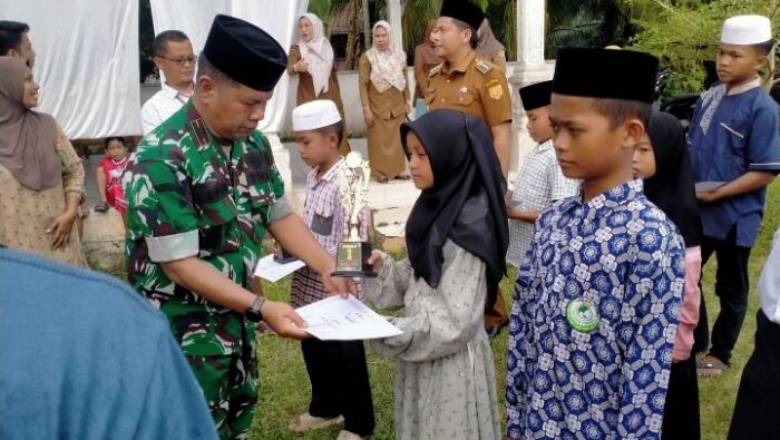 Penutupan MTQ ke-IX Sungai Kanan, Danramil 12/LP Dukung Generasi Qur’ani
