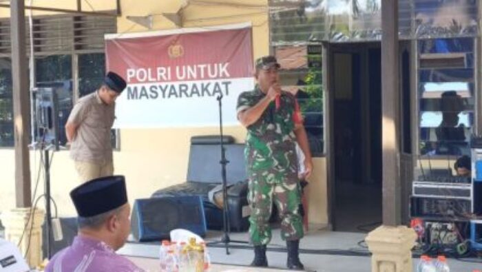 Perkuat Silaturahmi, Danramil 09/NL Hadiri Halal Bihalal Forkopimca Di Bilah Hilir