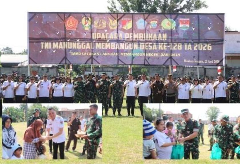 TMMD ke-128 Resmi Dibuka di Mitra, Bupati Ronald Kandoli Tekankan Kekuatan Gotong Royong