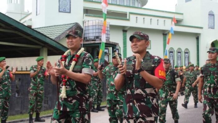 Dandim 0209/Labuhanbatu Letkol Kav Hanung Kaptiaji Sambut Kunjungan Kerja Pangdam I/Bukit Barisan Mayjen TNI Hendy Antariksa