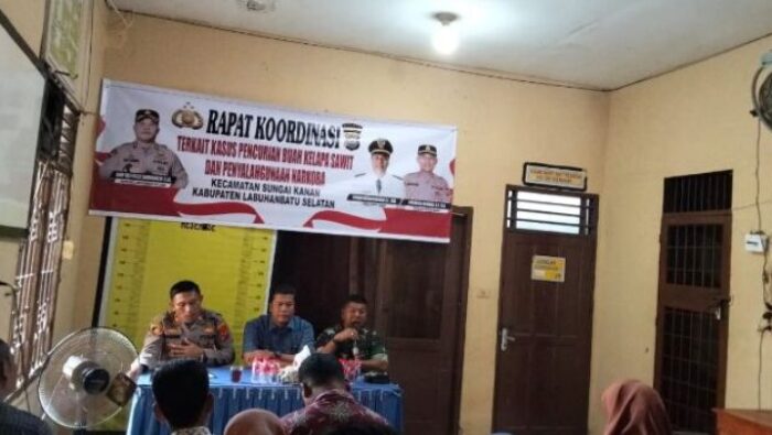 Danramil 12/LP Perkuat Sinergi Berantas Pencurian Sawit dan Narkoba di Sungai Kanan