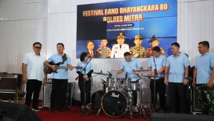 Bupati Ronald Kandoli Resmi Buka Festival Band Bhayangkara 2026, Ajang Kreatif Anak Muda Mitra