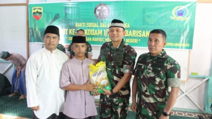 Wujud Kepedulian Sosial, Dandim 0209/Labuhanbatu Rayakan HUT Kodam I/BB Dengan Berbagi Di Panti Asuhan