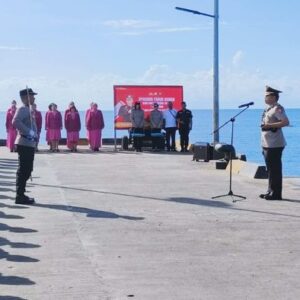 Jelang Hari Bhayangkara ke-80, Polres Mitra Laksanakan Prosesi Tabur Bunga di Dermaga Belang