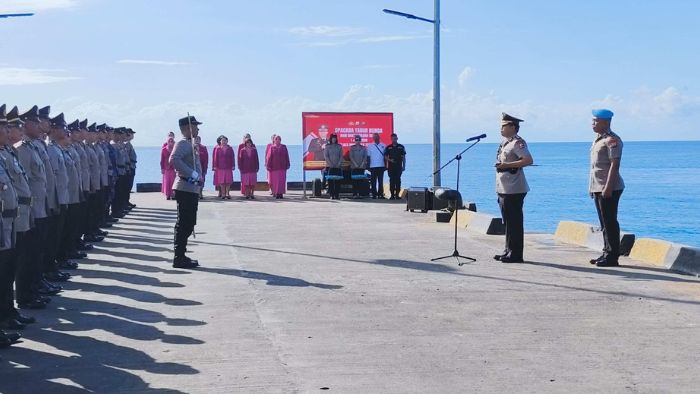 Jelang Hari Bhayangkara ke-80, Polres Mitra Laksanakan Prosesi Tabur Bunga di Dermaga Belang