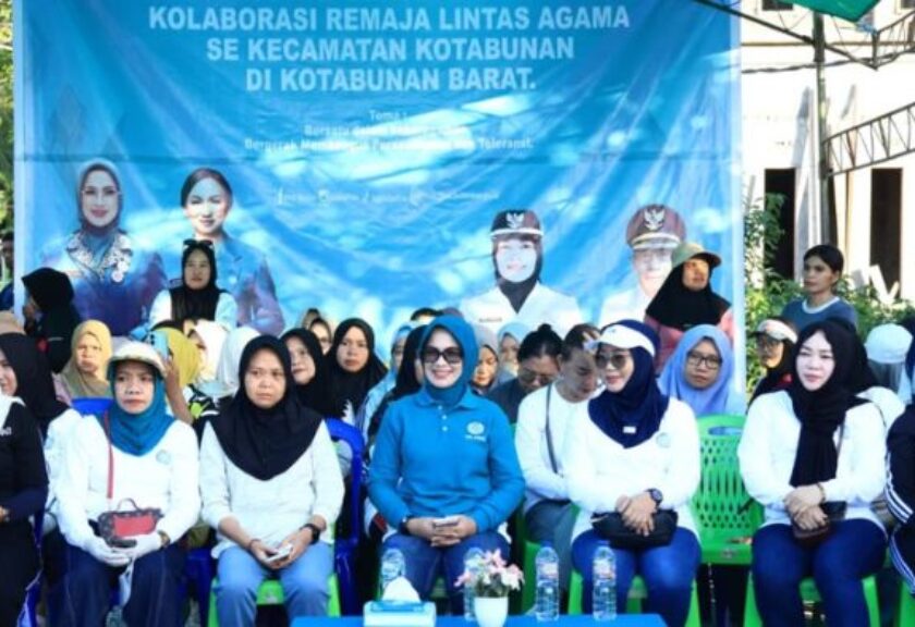 Ketua TP PKK Boltim Dukung Gerakan Remaja Lintas Agama Lewat Aksi Jumat Bersih di Kotabunan