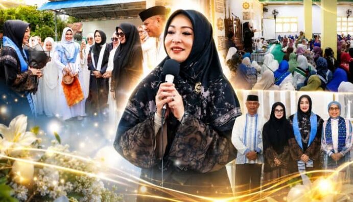 Angelina Sondakh Hadir di Tutuyan, Safari Dakwah BKMT Sulut Berlangsung Khidmat