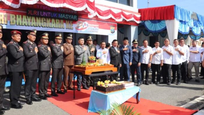 Hadiri Upacara HUT Bhayangkara ke-80, Kalapas Rantauprapat Tegaskan Komitmen Perkuat Sinergi Dengan Polres Labuhanbatu