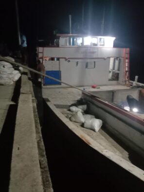 Foto Istimewa: (Pemuatan Tanah Ilegal di Pelabuhan Belang belan Malam Ini)
