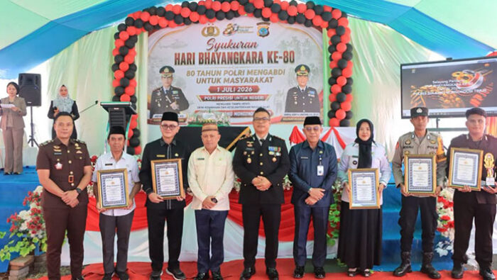 Sekda Boltim Hadiri Upacara HUT Bhayangkara ke-80, Apresiasi Sinergi Polri dan Pemda