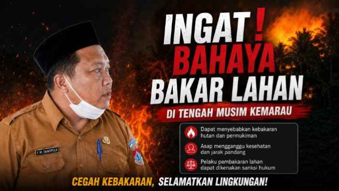BPBD Boltim Ingatkan Bahaya Bakar Lahan di Tengah Musim Kemarau