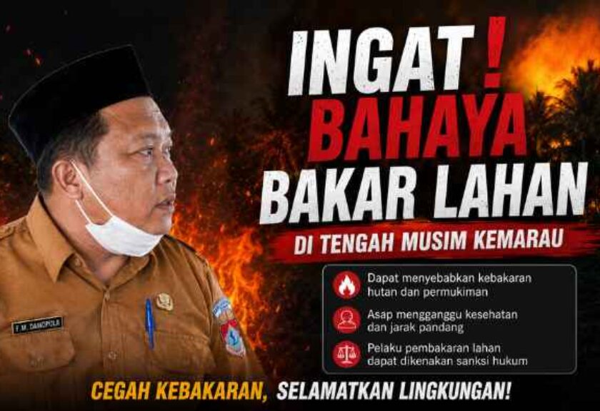 BPBD Boltim Ingatkan Bahaya Bakar Lahan di Tengah Musim Kemarau