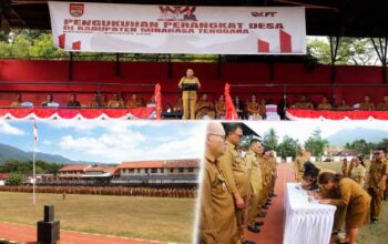 Bupati Ronald Kandoli Kukuhkan 1.362 Perangkat Desa Minahasa Tenggara