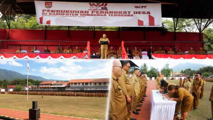 Bupati Ronald Kandoli Kukuhkan 1.362 Perangkat Desa Minahasa Tenggara