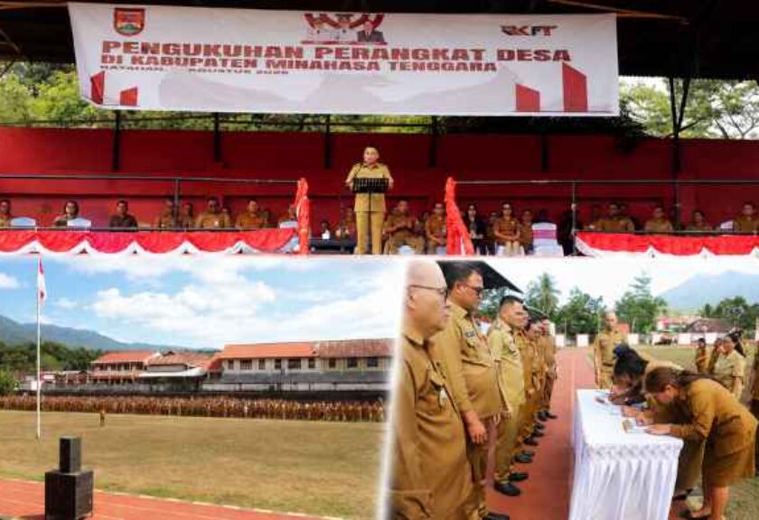 Bupati Ronald Kandoli Kukuhkan 1.362 Perangkat Desa Minahasa Tenggara