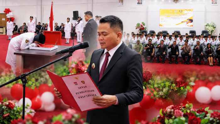 Bupati Ronald Kandoli Kukuhkan Paskibraka Mitra 2026, Pesan Jaga Nama Baik Daerah