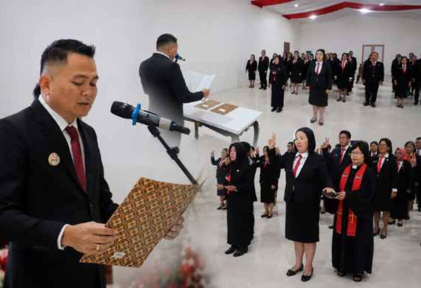 Bupati Ronald Kandoli Lantik Kepala Sekolah dan Pejabat Fungsional