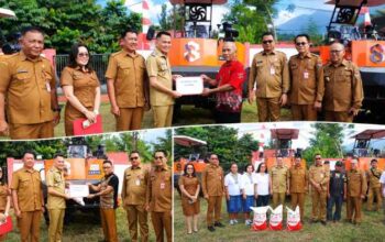 Bupati Ronald Kandoli Salurkan Alsintan dan Pupuk untuk Kelompok Tani di Mitra