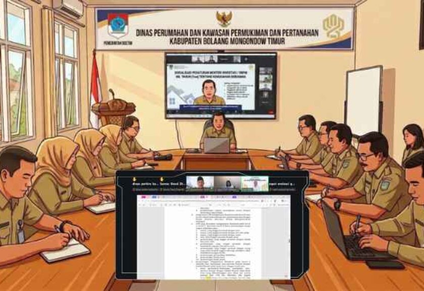 Disperkimtan Boltim Ikuti Sosialisasi Program Bedah Rumah, Siap Sesuaikan Aturan Baru