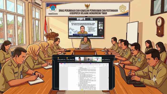 Disperkimtan Boltim Ikuti Sosialisasi Program Bedah Rumah, Siap Sesuaikan Aturan Baru