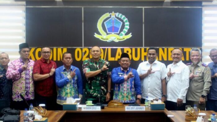 Kodim 0209/LB Bersama Pemkab Labuhanbatu Dan Kemenhan Matangkan Rencana Pembangunan Yon TP 956/SBA