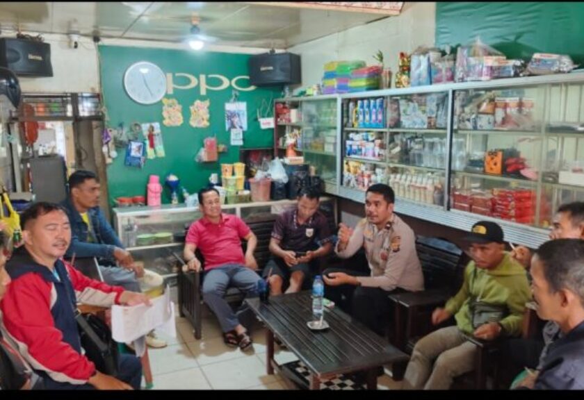 Waspada Kabut Asap Polsubsektor Jelimpo Sambangi Warga Temahar, Ajak Cegah Karhutla