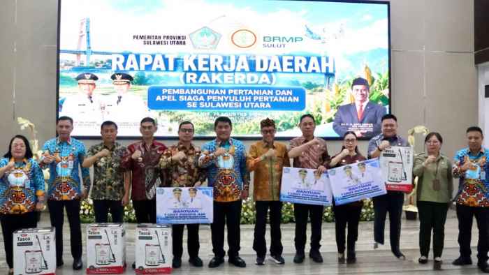 Wabup Boltim Argo Sumaiku Hadiri Rakerda Pertanian Sulut, Terima Bantuan Alsintan