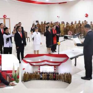 Bupati Ronald Kandoli Lantik 13 Pejabat Pemkab Mitra, Tekankan Integritas dan Profesionalisme ASN