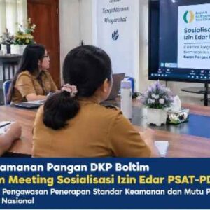 DKP Boltim Ikuti Sosialisasi Izin Edar Pangan Segar, Ini yang Dibahas