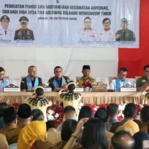 Bupati Oskar Manoppo Hadiri Pelantikan Pengurus Srikandi Jaga Desa dan Aslinmas Boltim Periode 2026-2031