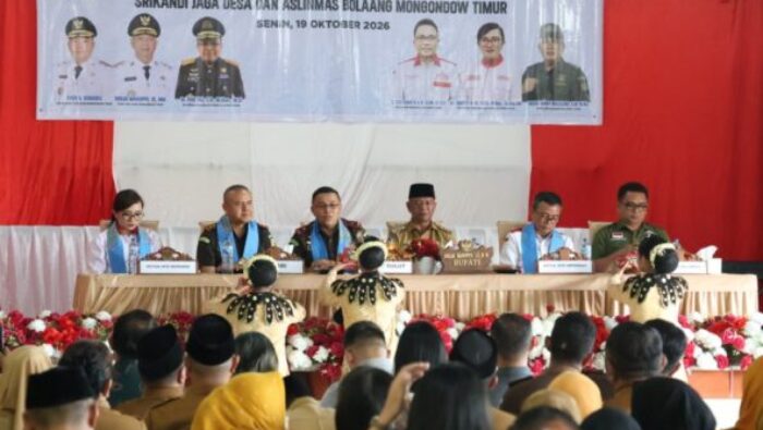 Bupati Oskar Manoppo Hadiri Pelantikan Pengurus Srikandi Jaga Desa dan Aslinmas Boltim Periode 2026-2031