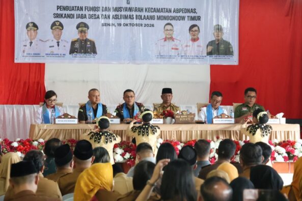 Bupati Oskar Manoppo Hadiri Pelantikan Pengurus Srikandi Jaga Desa dan Aslinmas Boltim Periode 2026-2031