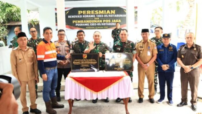 Bupati Oskar Manoppo dan Wabup Argo Sumaiku Hadiri Peresmian Renovasi Koramil Kotabunan