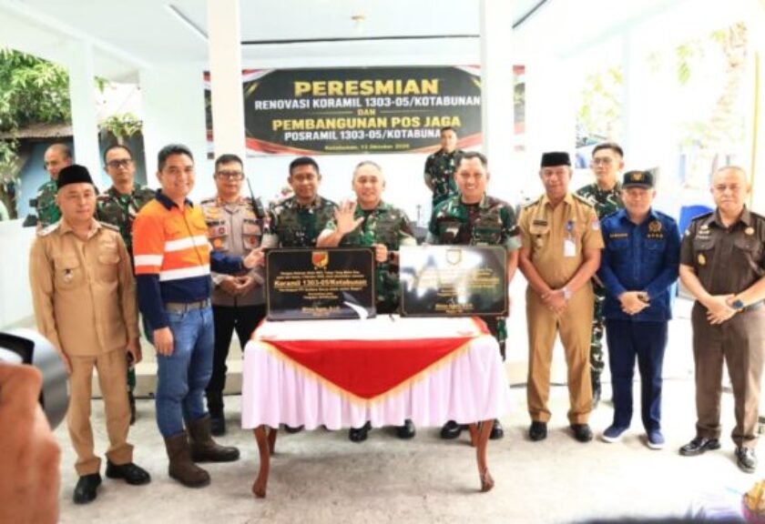 Bupati Oskar Manoppo dan Wabup Argo Sumaiku Hadiri Peresmian Renovasi Koramil Kotabunan