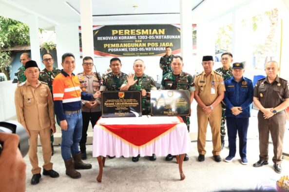 Bupati Oskar Manoppo dan Wabup Argo Sumaiku Hadiri Peresmian Renovasi Koramil Kotabunan