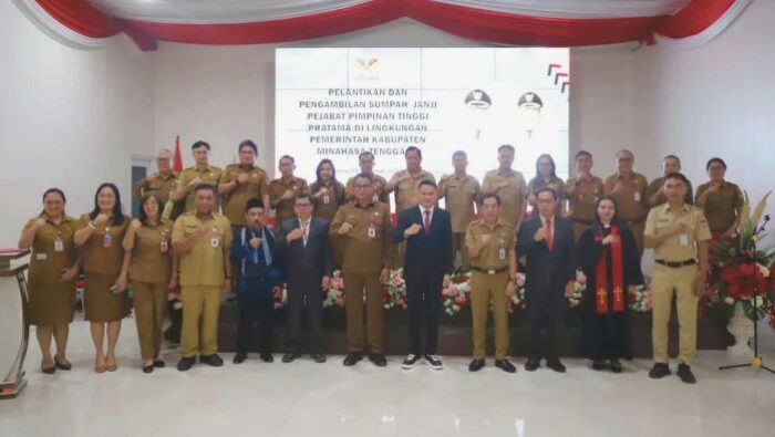 Bupati Ronald Kandoli Lantik 2 Pejabat Definitif, 3 Lainnya Ditunjuk sebagai Plt