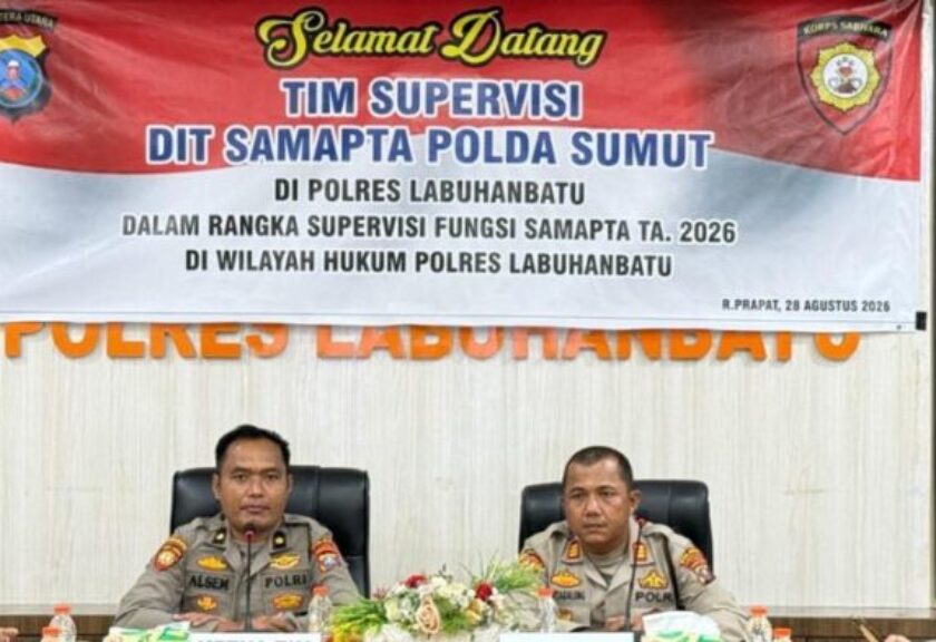 Direktorat Samapta Polda Sumut Laksanakan Giat Supervisi di Polres Labuhanbatu