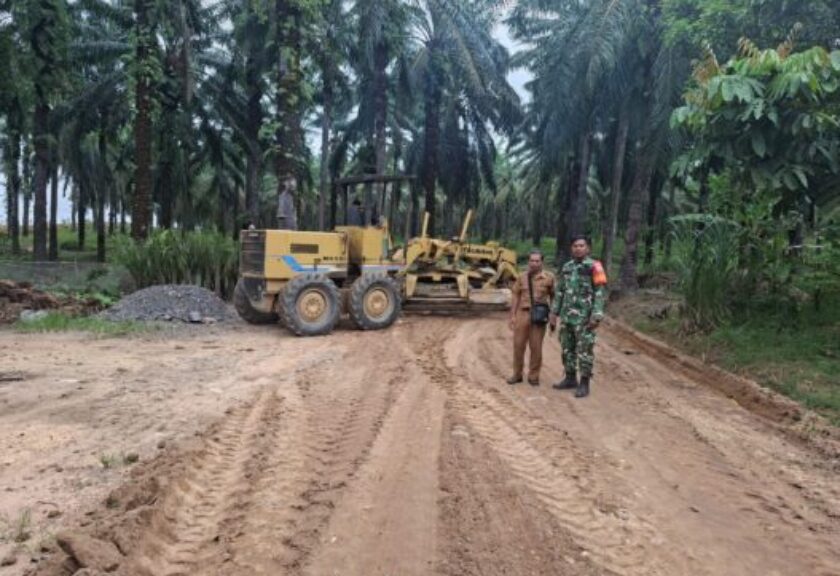 Satgas TMMD Ke-130 Kodim 0209/LB Kebut Pengerasan Jalan 1.700 Meter di Desa Aek Batu Torgamba