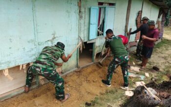 Satgas TMMD ke-130 Kodim 0209/Labuhanbatu Terus Kerjakan RTLH Suroto, Penggalian Pondasi Jadi Fokus