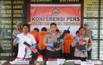Polres Mitra Ungkap Curas Viral di Belang, Pelaku Rampas Tong yang Dikira Berisi Bahan Tambang Emas
