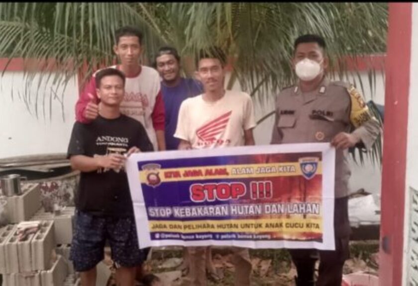 Cegah Karhutla, Polsek Benua Kayong Gencarkan Patroli dan Sosialisasi Larangan Membakar Lahan